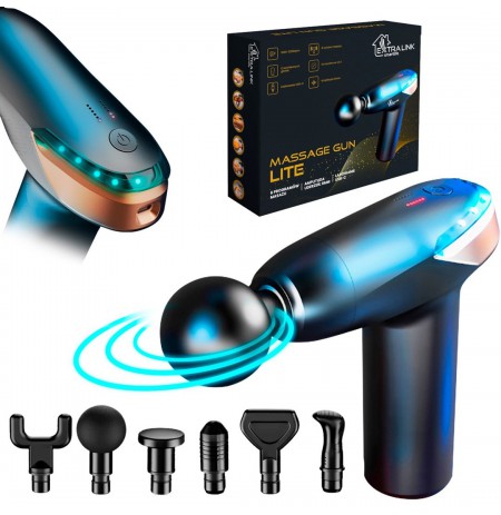 Extralink Massage Gun Lite | Massage gun | 3200 RPM, 6 replaceable tips