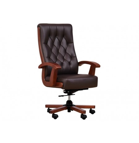 CONSUL brown leather armchair