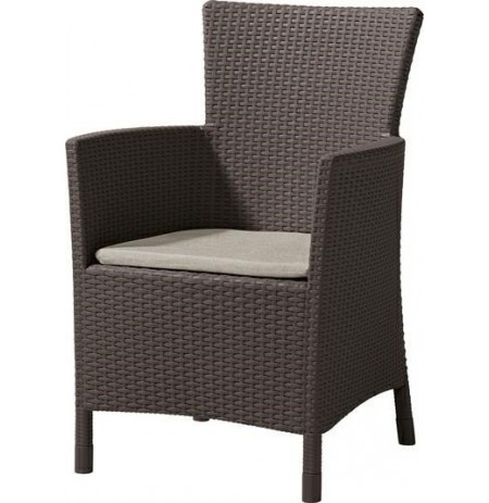 KETER GARDEN ARMCHAIR IOWA BROWN