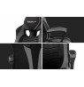 Huzaro FORCE 2.5 GREY MESH Gaming armchair Mesh seat Black, Grey