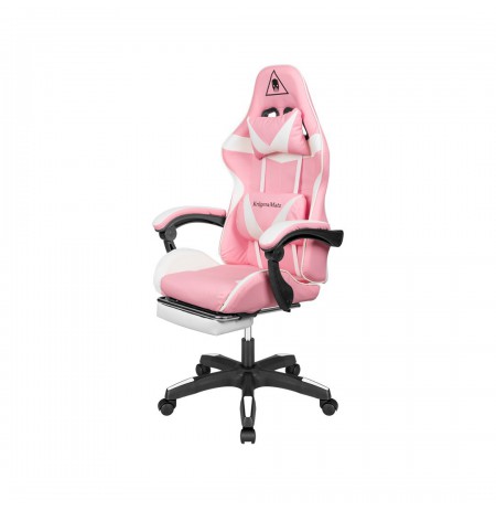 Kruger and Matz GX-150 Gaming Chair White-Pink