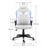 Gaming armchair Huzaro Force 2.5 RGB WHITE MESH