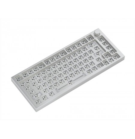 Glorious GMMK Pro White Ice 75% TKL Keyboard - Barebone, ANSI Layout, Silver