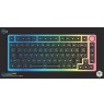 Glorious GMMK Pro White Ice 75% TKL Keyboard - Barebone, ANSI Layout, Silver