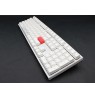 Ducky One 2 White Edition PBT Gaming Keyboard, MX-Speed-Silver, White LED - White