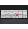 Ducky One 2 White Edition PBT Gaming Keyboard, MX-Speed-Silver, White LED - White