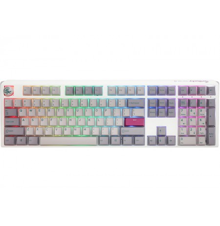 Ducky One 3 Mist Grey Gaming Keyboard, RGB LED - MX-Red (US)
