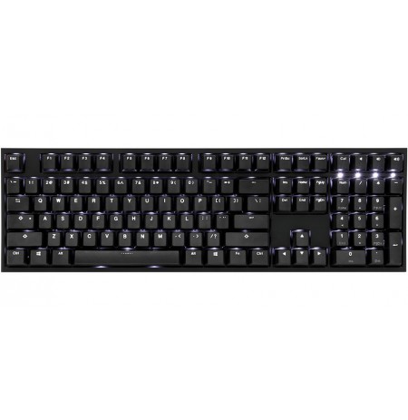 Ducky One 2 Backlit PBT Gaming Keyboard, MX Silver, White LED - Black