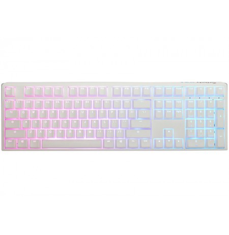 Ducky One 3 Aura White Gaming Keyboard, RGB LED - MX-Speed-Silver