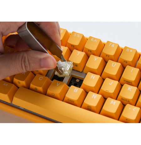 Ducky One 3 Yellow Mini Gaming Keyboard, RGB LED - MX-Speed-Silver (US)