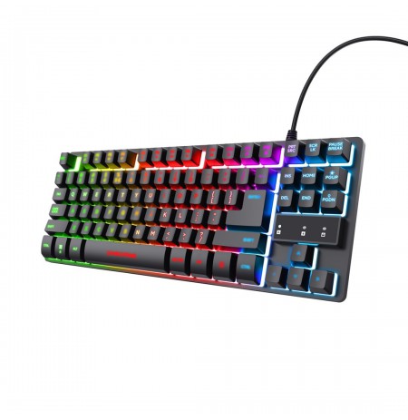 Trust GXT 833 Thado keyboard USB Dutch Black, Silver