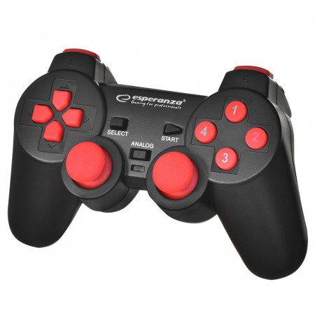 Gamepad Esperanza Warrior EGG102R (black color, red color)