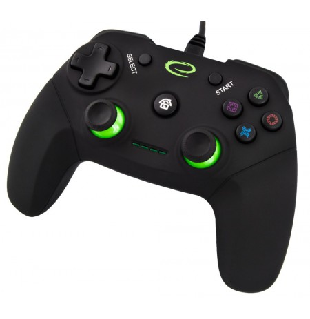 Gamepad Esperanza Vanquisher EGG110K (PC, PS3, black color, green color)