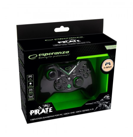 Esperanza EGG114K Game Controller Gamepad PC/XBOX ONE/XBOX SERIES X/S USB 2.0 Black