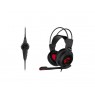 MSI DS502 7.1 Virtual Surround Sound Gaming Headset 'Black with Ambient Dragon Logo, Wired USB connector, 40mm Drivers, inline S