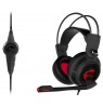 MSI DS502 7.1 Virtual Surround Sound Gaming Headset 'Black with Ambient Dragon Logo, Wired USB connector, 40mm Drivers, inline S