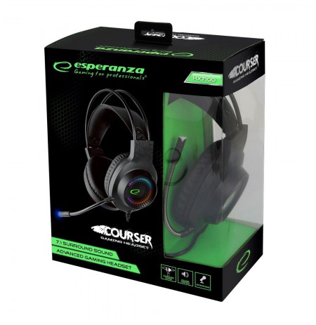 Esperanza EGH7100 Headphones with microphone Headband Black