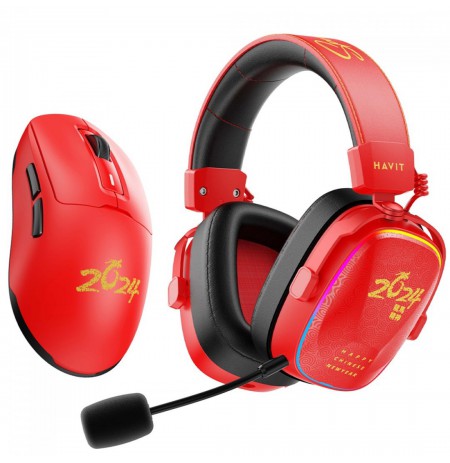Gaming headphones Havit H2039BG (red-black)