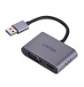 UNITEK ADAPTER USB-A - HDMI & VGA, FULLHD, M/F