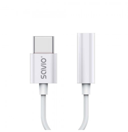 Savio AK-35/B cable gender changer USB Type 3.1 C Jack 3.5mm Black