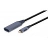 Cablexpert A-USB3C-DPF-01 video cable adapter 0.15 m USB Type-C DisplayPort Grey