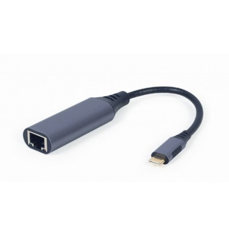 Gembird A-USB3C-LAN-01 USB type-C Gigabit network adapter, space grey, 0.15m