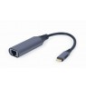 Gembird A-USB3C-LAN-01 USB type-C Gigabit network adapter, space grey, 0.15m