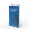 Savio AK-57 USB-C - 3 x USB-A HUB with RJ-45 Gigabit Ethernet adapter, 5000 Mbit/s, grey
