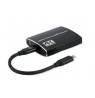 Gembird A-CM-HDMIF2-01 USB-C to dual HDMI adapter, 4K 60Hz, black