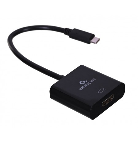 Gembird A-CM-HDMIF-03 USB Type-C to HDMI adapter cable, 4K@30Hz, 15 cm, black