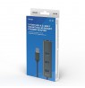 Savio AK-57 USB-A - 3 x USB-A HUB with RJ-45 Gigabit Ethernet adapter, 5000 Mbit/s, grey