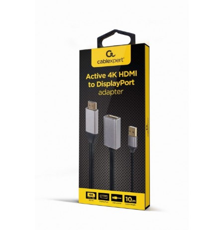 Gembird A-HDMIM-DPF-02 Active 4K HDMI male to DisplayPort female adapter, black