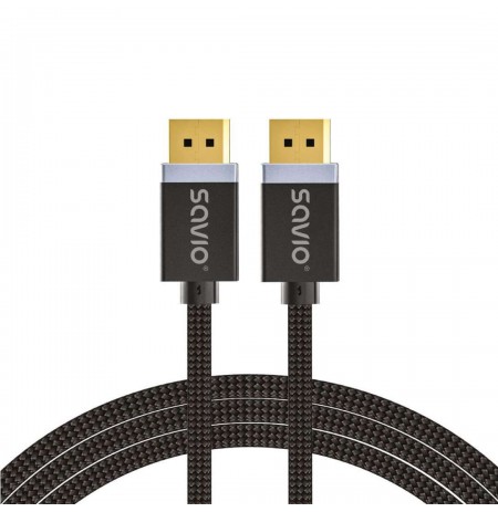 DisplayPort cable 2 m Black SAVIO CL-166