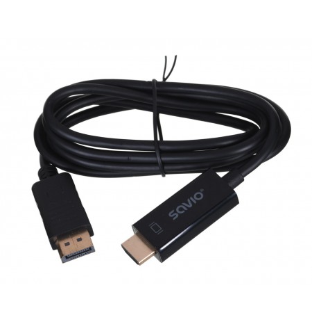 Cable SAVIO CL-56 (HDMI M - DisplayPort M, 1,5m, black color)