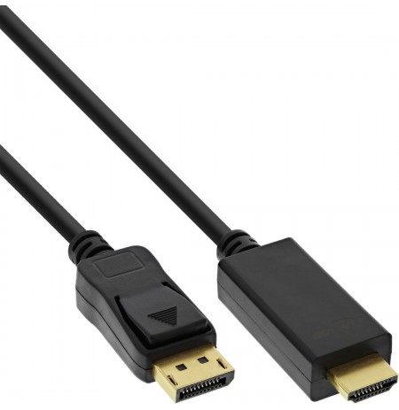 InLine DisplayPort to HDMI Converter Cable, 4K/60Hz, black - 3m