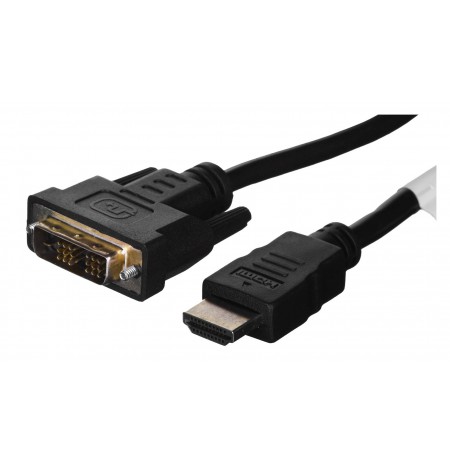 Cable Lanberg CA-HDDV-10CC-0018-BK (HDMI M - DVI-D (18+1) M, 1,8m, black color)
