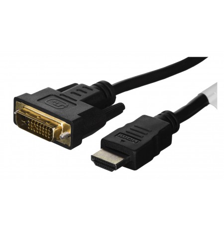Cable Lanberg CA-HDDV-20CU-0018-BK (HDMI M - DVI-D (24+1) M, 1,8m, black color)