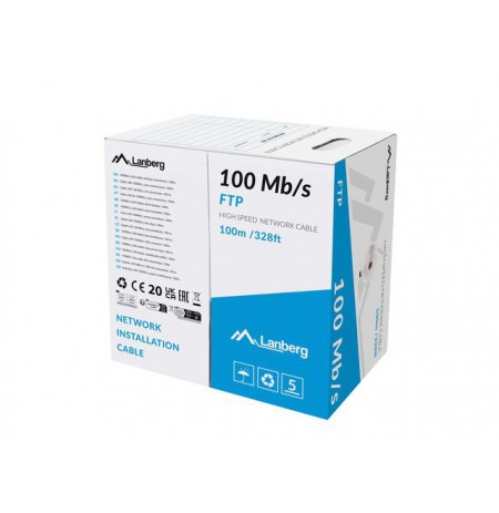 KABEL LAN FTP 100MB/S 100M LINKA CCA SZARY LANBERG