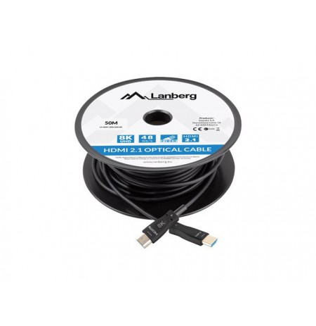 LANBERG HDMI CABLE M/M V2.1 50M 8K OPTICAL AOC