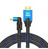 Savio HDMI (M) v2.1 cable, angled, 8K, HDR Dynamic, OFC copper, 5m, CL-175