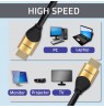 Qoltec 50354 HDMI v2.1 Cable Ultra high speed 8K | 60Hz | 30AWG | GOLD | 1m