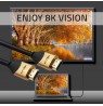 Qoltec 50354 HDMI v2.1 Cable Ultra high speed 8K | 60Hz | 30AWG | GOLD | 1m