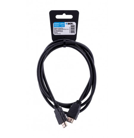 Cable IBOX FULLHD HD01 1,5M 1.4V 13C+1 ITVFHD0115 (HDMI M - HDMI M, 1,5m, black color)