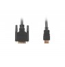 Cable Lanberg CA-HDDV-10CC-0030-BK (HDMI M - DVI-D (18+1) M, 3m, black color)