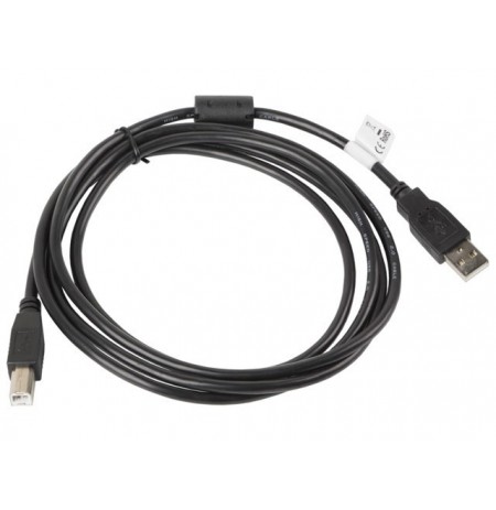 Cable Lanberg CA-USBA-11CC-0018-BK (USB 2.0 M - USB 2.0 type B M, 1,8m, black color)