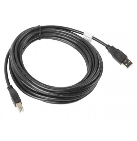 Cable Lanberg CA-USBA-10CC-0050-BK (USB 2.0 M - USB 2.0 type B M, 5m, black color)
