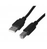 Cable Lanberg CA-USBA-10CC-0018-BK (USB 2.0 M - USB 2.0 M, 1,8m, black color)