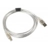 Cable Lanberg CA-USBA-12CC-0018-TR (USB 2.0 M - USB 2.0 M, 1,8m, transparent color)