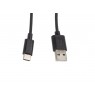 Cable Lanberg CA-USBO-10CC-0010-BK (USB 2.0 type A M - USB type C M, 1m, black color)