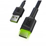Green Cell KABGC06 USB cable 1.2 m USB A USB C Black